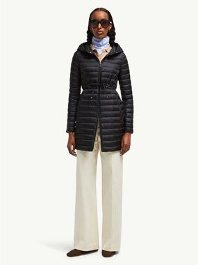 Moncler Barbel Hooded Fit & Flare Long Down Jacket 70% off Retail